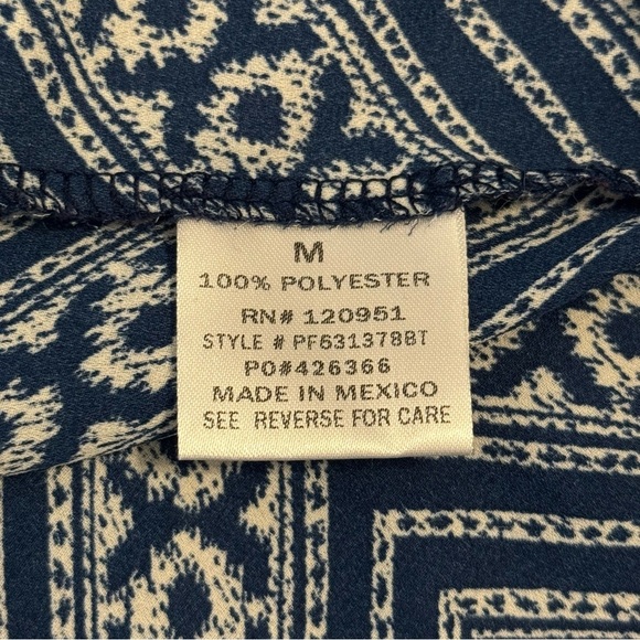 Pink Rose Women’s Blue & White Patterned Tank Top Dress Size Medium - Picture 9 of 11